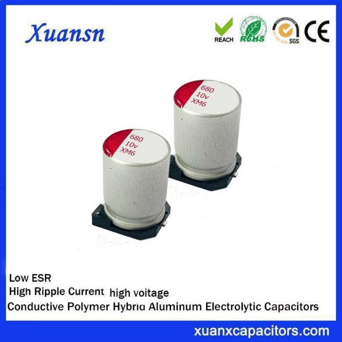 Hybrid capacitor 680uf 10v