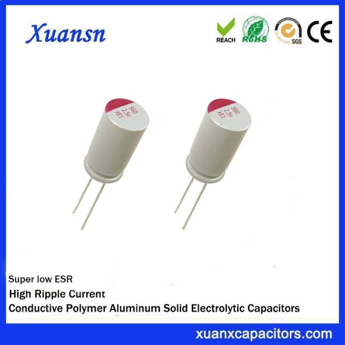 Solid capacitor 560uf 2.5v