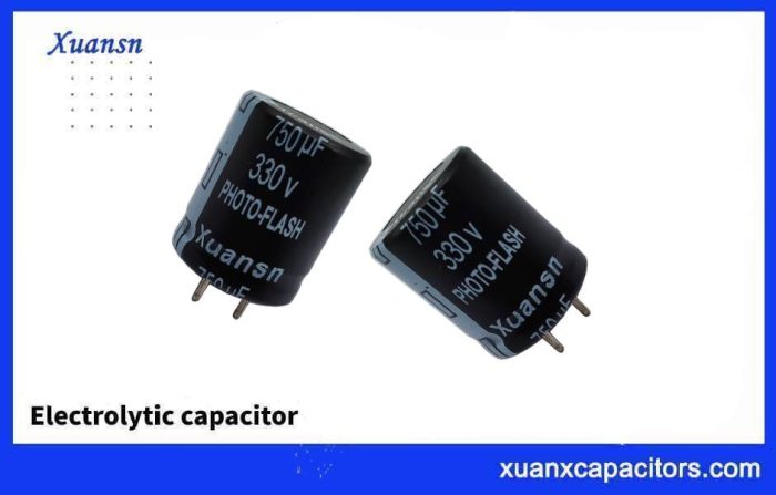 flash capacitor 750uf 330V