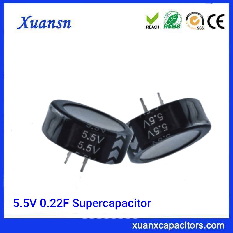 5.5V 0.22F Supercapacitor