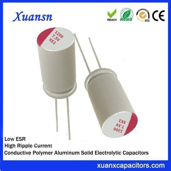 Polymer capacitor 1200uf 7.5v