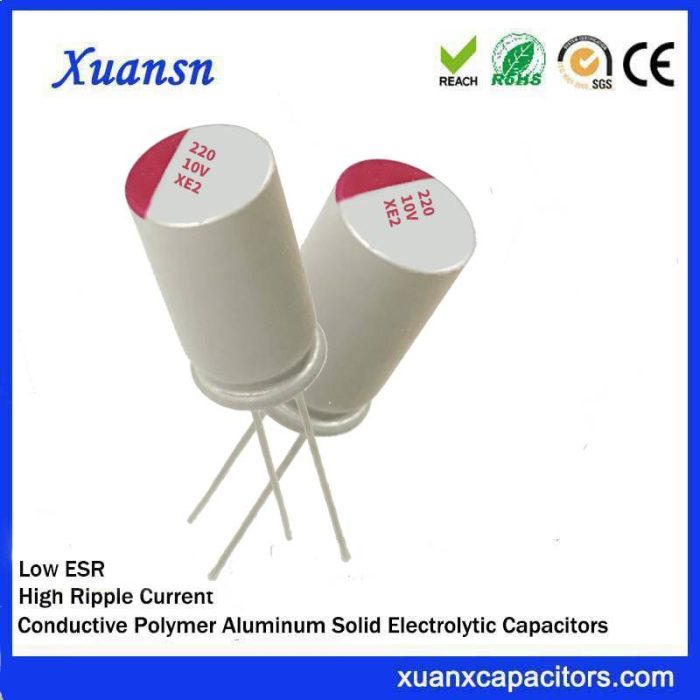 Polymer capacitor 220uf 10v