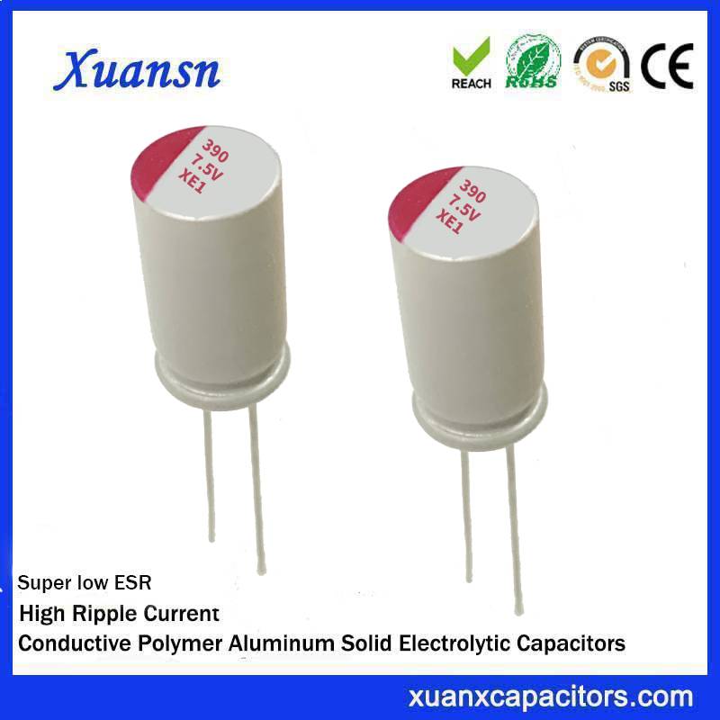 Solid capacitor 390uf 7.5v