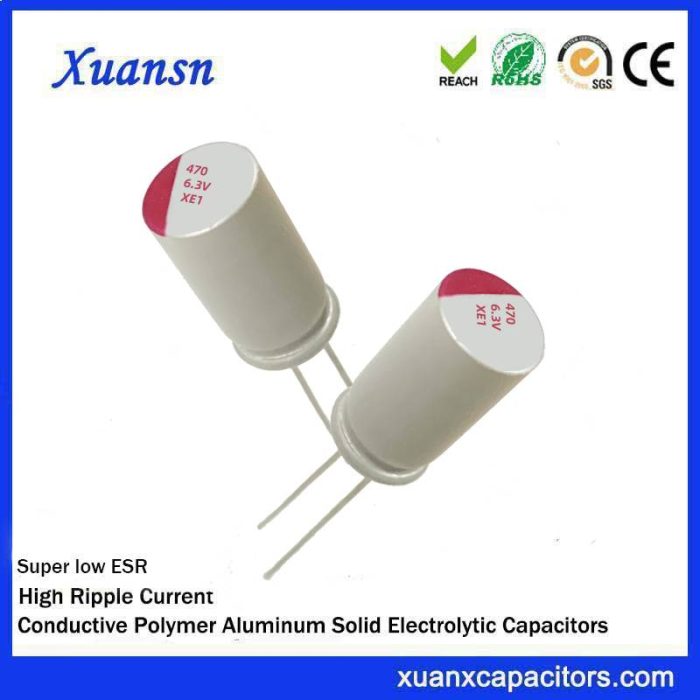 Solid capacitor 470uf 6.3v